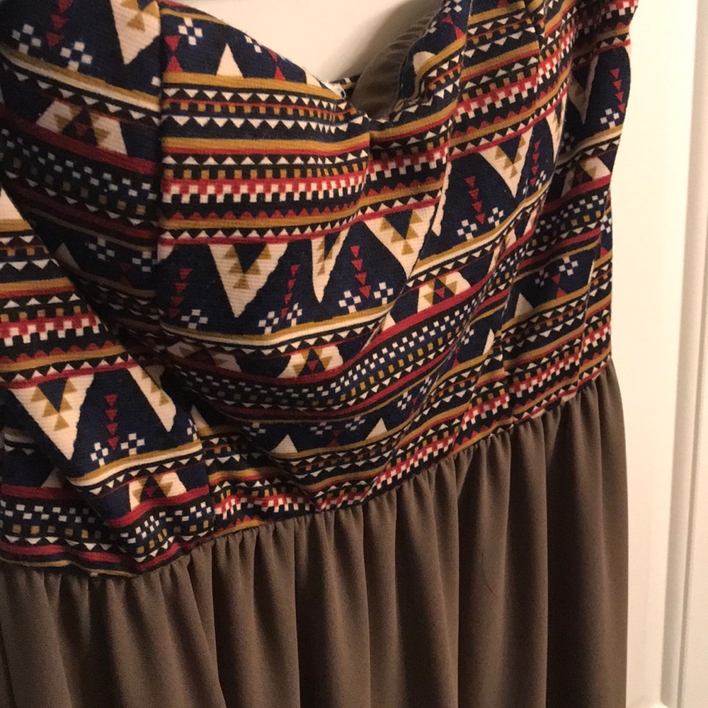 Tribal Print Strapless dress